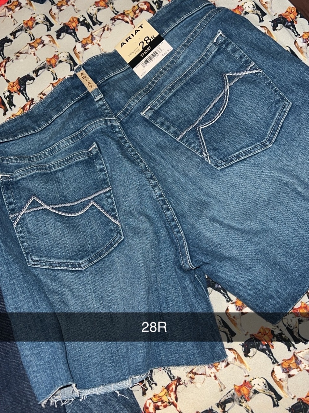 Ariat Women's Blue Cropped Denim Shorts